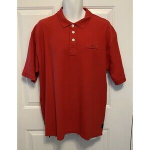 Men’s Orvis Polo Shirt Large Tall Fly Fishing Logo Red Embroidered‎ Logo